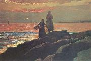 Winslow Homer Sunset, Saco Bay china oil painting reproduction